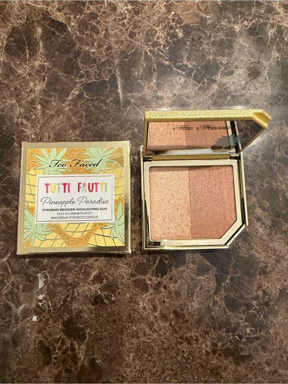Too Faced Tutti Frutti Pineapple Paradise Bronzer Highlighting Duo - Pineapple☀️